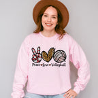 Peace Love Volleyball - Volleyball Unisex Crewneck T-Shirt Sweatshirt Hoodie