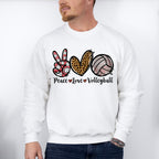 Peace Love Volleyball - Volleyball Unisex Crewneck T-Shirt Sweatshirt Hoodie
