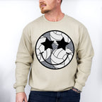 Smiley Star Eyes Design - Volleyball Unisex Crewneck T-Shirt Sweatshirt Hoodie