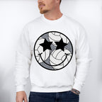 Smiley Star Eyes Design - Volleyball Unisex Crewneck T-Shirt Sweatshirt Hoodie