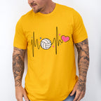 Heartbeat Design - Volleyball Unisex Crewneck T-Shirt Sweatshirt Hoodie