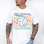 Groovy Volleyball Design - Volleyball Unisex Crewneck T-Shirt Sweatshirt Hoodie