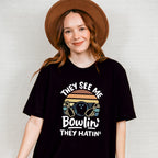 They See Me Bowlin' They Hating - Bowling Unisex Crewneck T-Shirt Sweatshirt Hoodie