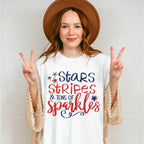 Stripes & Sparkles, 4th of July Theme T-shirt, Hoodie, Sweatshirt