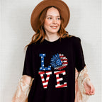 LOVE , 4th of July Theme T-shirt, Hoodie, Sweatshirt