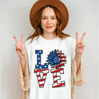 LOVE , 4th of July Theme T-shirt, Hoodie, Sweatshirt