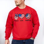 Peace, Love, USA , 4th of July Theme T-shirt, Hoodie, Sweatshirt