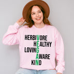 Herbivore Healthy Aware Kind Loving Vegan Theme T-shirt, Hoodie, Sweatshirt