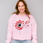 Heart Dandelion Valentines Theme T-shirt, Hoodie, Sweatshirt