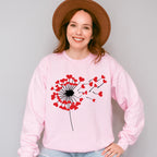 Heart Dandelion Valentines Theme T-shirt, Hoodie, Sweatshirt