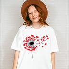 Heart Dandelion Valentines Theme T-shirt, Hoodie, Sweatshirt