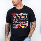 Alphabet Valentines Theme T-shirt, Hoodie, Sweatshirt