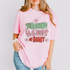 Teaching is a Work of Heart Valentines Theme T-shirt, Hoodie, Sweatshirt