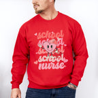 School Nurse Valentines Theme T-shirt, Hoodie, Sweatshirt