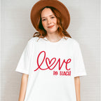 Love To Teach Valentines Theme T-shirt, Hoodie, Sweatshirt