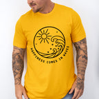 Happiness Comes In Waves Summer Theme Unisex Crewneck T-Shirt Sweatshirt Hoodie