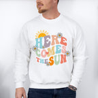 Here Comes The Sun Summer Theme Unisex Crewneck T-Shirt Sweatshirt Hoodie