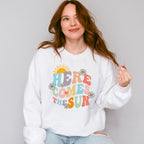Here Comes The Sun Summer Theme Unisex Crewneck T-Shirt Sweatshirt Hoodie