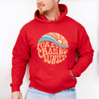 Forever Chasing Sunset Circle Design Summer Theme Unisex Crewneck T-Shirt Sweatshirt Hoodie
