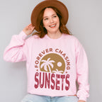 Palms Forever Chasing Sunset Summer Theme Unisex Crewneck T-Shirt Sweatshirt Hoodie