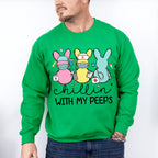 Nurse Bunnies Chillin Easter Day Unisex Crewneck T-Shirt Sweatshirt Hoodie