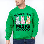 Chillin With My Peeps Easter Day Unisex Crewneck T-Shirt Sweatshirt Hoodie