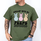 Chillin With My Peeps Easter Day Unisex Crewneck T-Shirt Sweatshirt Hoodie