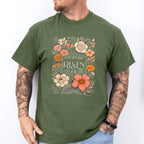 He Is Risen Flowers Easter Day Unisex Crewneck T-Shirt Sweatshirt Hoodie