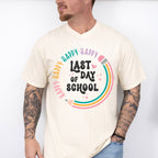 Happy Happy Last Day Of School Theme Unisex Crewneck T-Shirt Sweatshirt Hoodie