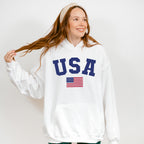 USA With US Flag 4Th Of July Unisex Crewneck T-Shirt Sweatshirt Hoodie