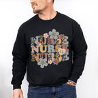 Nurse Flowers Nurse Theme Unisex Crewneck T-Shirt Sweatshirt Hoodie