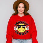 Smiley School's Out For Summer Last Day Of School Theme Unisex Crewneck T-Shirt Sweatshirt Hoodie