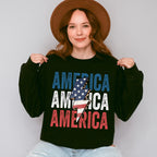 America Lightning 4Th Of July Unisex Crewneck T-Shirt Sweatshirt Hoodie