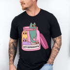 Cats In A Jar Mental Health Theme Unisex Crewneck T-Shirt Sweatshirt Hoodie