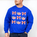 USA And Ribbons 4Th Of July Unisex Crewneck T-Shirt Sweatshirt Hoodie