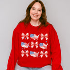 USA And Ribbons 4Th Of July Unisex Crewneck T-Shirt Sweatshirt Hoodie