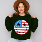 Smiley 4Th Of July Unisex Crewneck T-Shirt Sweatshirt Hoodie