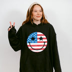 Smiley 4Th Of July Unisex Crewneck T-Shirt Sweatshirt Hoodie