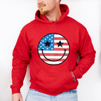 Smiley 4Th Of July Unisex Crewneck T-Shirt Sweatshirt Hoodie