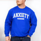 Anxiety University Mental Health Theme Unisex Crewneck T-Shirt Sweatshirt Hoodie