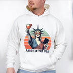 Statue Of Liberty Holding Drink 4Th Of July Unisex Crewneck T-Shirt Sweatshirt Hoodie
