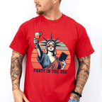 Statue Of Liberty Holding Drink 4Th Of July Unisex Crewneck T-Shirt Sweatshirt Hoodie