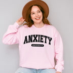 Anxiety University Mental Health Theme Unisex Crewneck T-Shirt Sweatshirt Hoodie