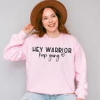 Hey Warrior! Mental Health Theme Unisex Crewneck T-Shirt Sweatshirt Hoodie