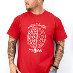 Brain Flowers Mental Health Theme Unisex Crewneck T-Shirt Sweatshirt Hoodie