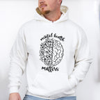 Brain Flowers Mental Health Theme Unisex Crewneck T-Shirt Sweatshirt Hoodie