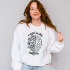 Brain Flowers Mental Health Theme Unisex Crewneck T-Shirt Sweatshirt Hoodie