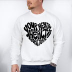 Your Mental Health Heart Shape Mental Health Theme Unisex Crewneck T-Shirt Sweatshirt Hoodie
