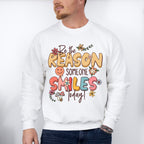 Be The Reason Someone Smiles Mental Health Theme Unisex Crewneck T-Shirt Sweatshirt Hoodie