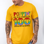 Poppin My Way Through 100 Days Of School Theme T-shirt, Hoodie, Sweatshirt